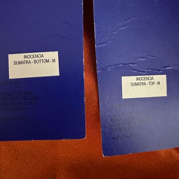 NELBLU Womens Inocencia Summatra Orange Shimmer 2 Piece L/S Swimsuit Size Medium - Picture 7 of 7